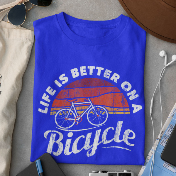 Marškinėliai "Life is better on a bicycle"