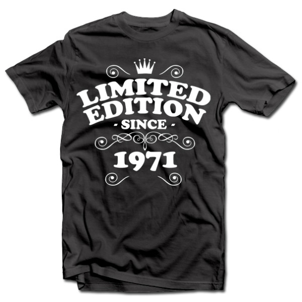 Marškinėliai "Limited edition" su Jūsų pasirinktais metais Marškinėliai "Limited edition" su Jūsų pasirinktais metais