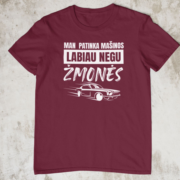 Marškinėliai "Man patinka mašinos"