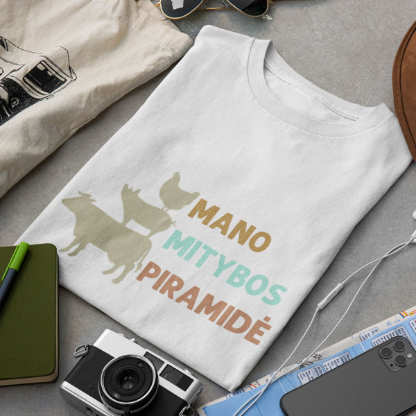 Marškinėliai "Mano mitybos piramidė" Marškinėliai "Mano mitybos piramidė"