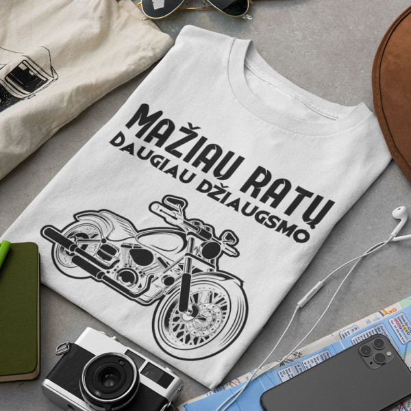 Marškinėliai "Mažiau ratų"