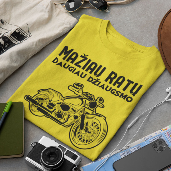 Marškinėliai "Mažiau ratų"