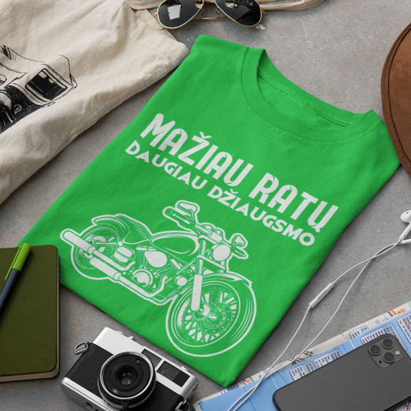 Marškinėliai "Mažiau ratų"