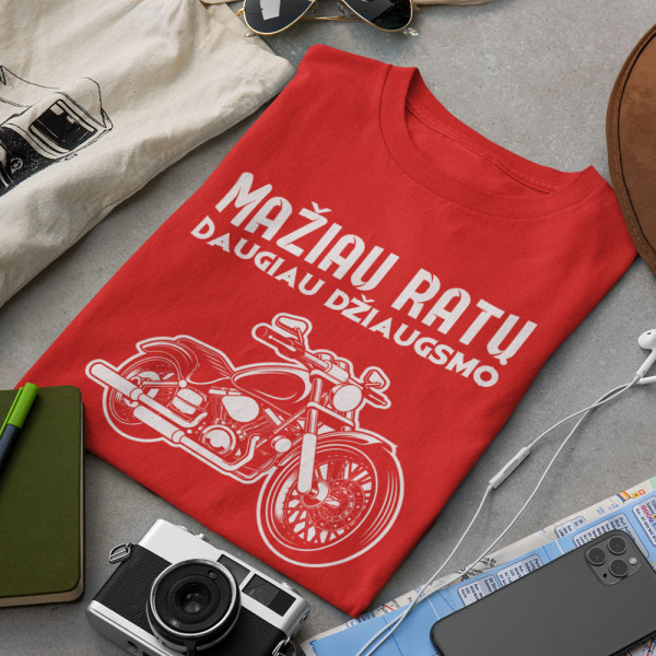 Marškinėliai "Mažiau ratų"