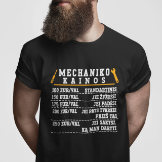 Marškinėliai "Mechaniko kainoraštis"