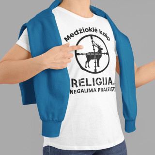 Marškinėliai "Medžioklė - tai religija"
