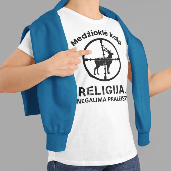 Marškinėliai "Medžioklė - tai religija"