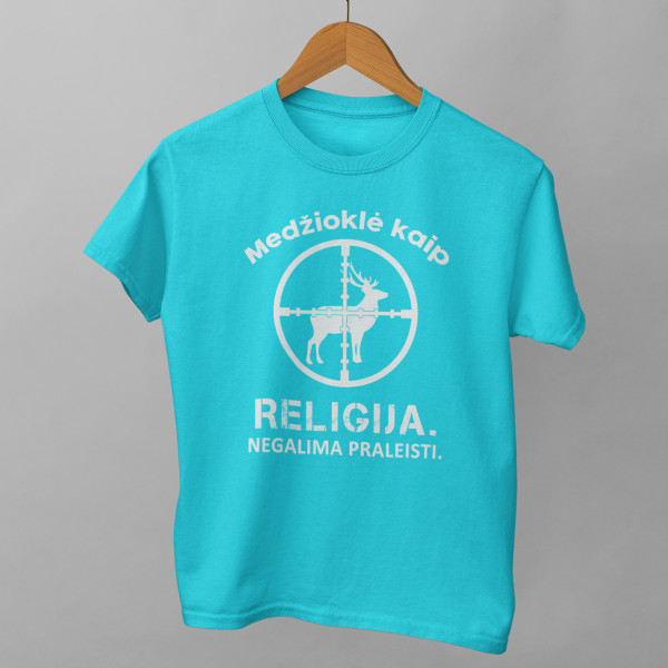 Marškinėliai "Medžioklė - tai religija"