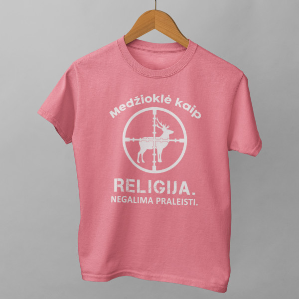 Marškinėliai "Medžioklė - tai religija"