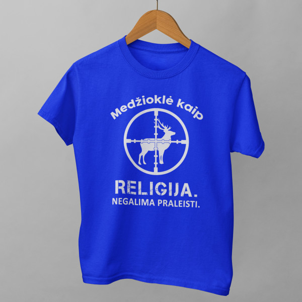 Marškinėliai "Medžioklė - tai religija"