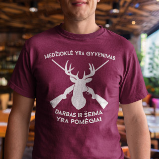 Marškinėliai "Medžioklė yra gyvenimas"