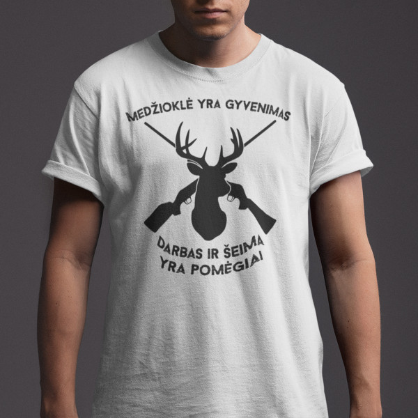 Marškinėliai "Medžioklė yra gyvenimas"