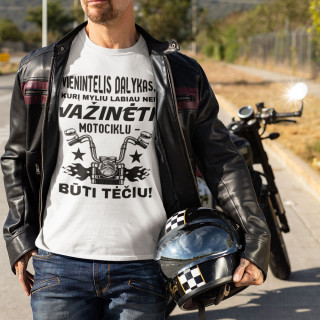 Marškinėliai "Myliu labiau nei važinėti motociklu"