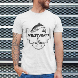 Marškinėliai "Neištveriu be žvejybos"