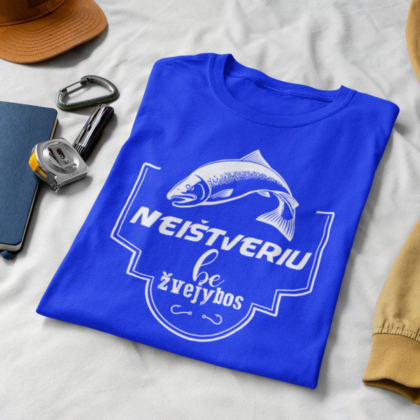 Marškinėliai "Neištveriu be žvejybos"