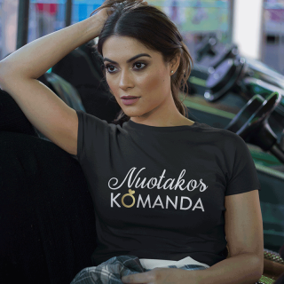 Moteriški marškinėliai "Nuotakos komanda"