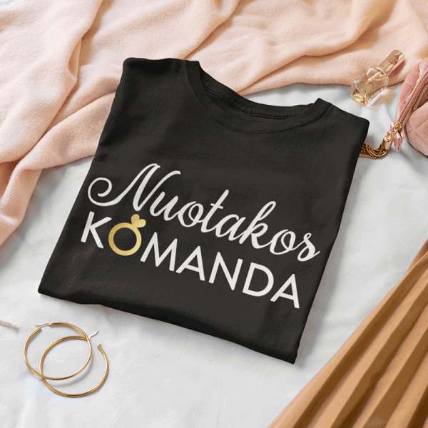 Moteriški marškinėliai "Nuotakos komanda"