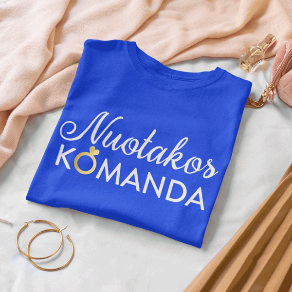 Moteriški marškinėliai "Nuotakos komanda"
