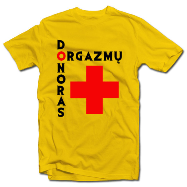 Marškinėliai "Orgazmų donoras" Marškinėliai "Orgazmų donoras"