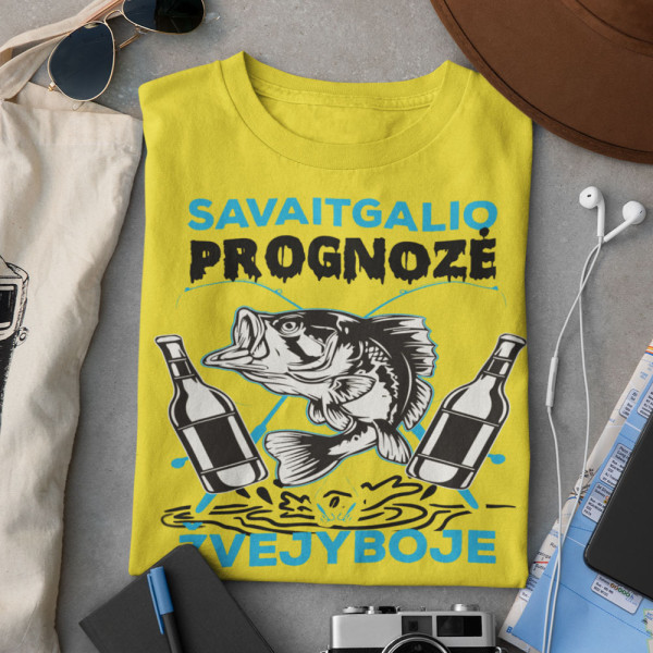Marškinėliai "Savaitgalio prognozė žvejyboje" Marškinėliai "Savaitgalio prognozė žvejyboje"