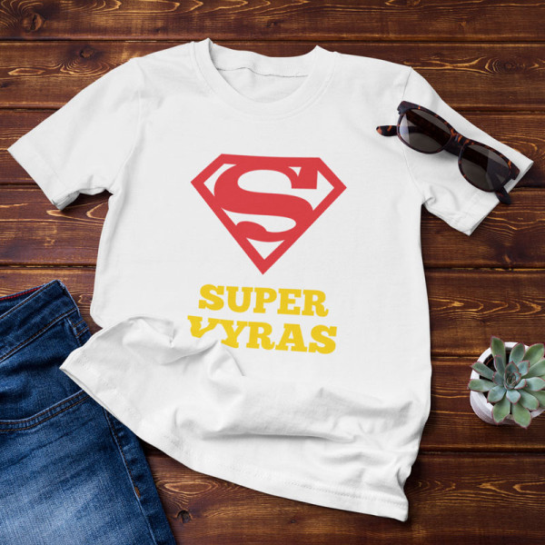 Marškinėliai "SUPER VYRAS" Marškinėliai "SUPER VYRAS"