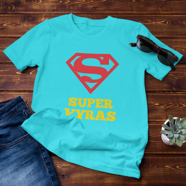 Marškinėliai "SUPER VYRAS" Marškinėliai "SUPER VYRAS"