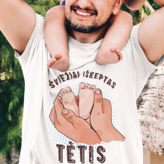 Marškinėliai "Šviežiai iškeptas tėtis"