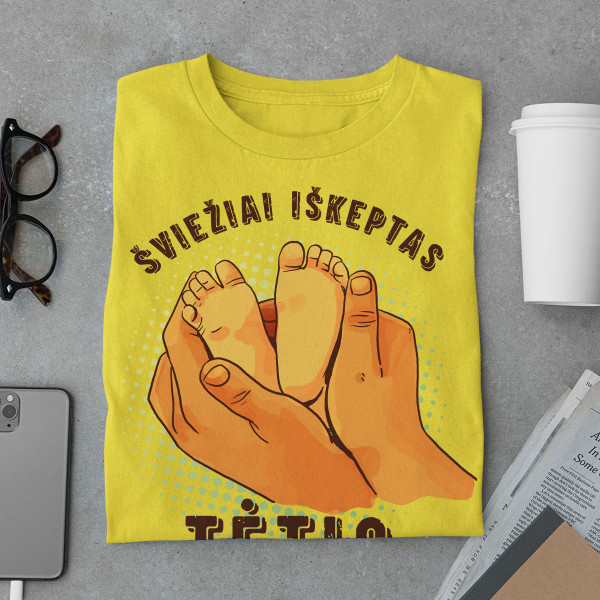 Marškinėliai "Šviežiai iškeptas tėtis"