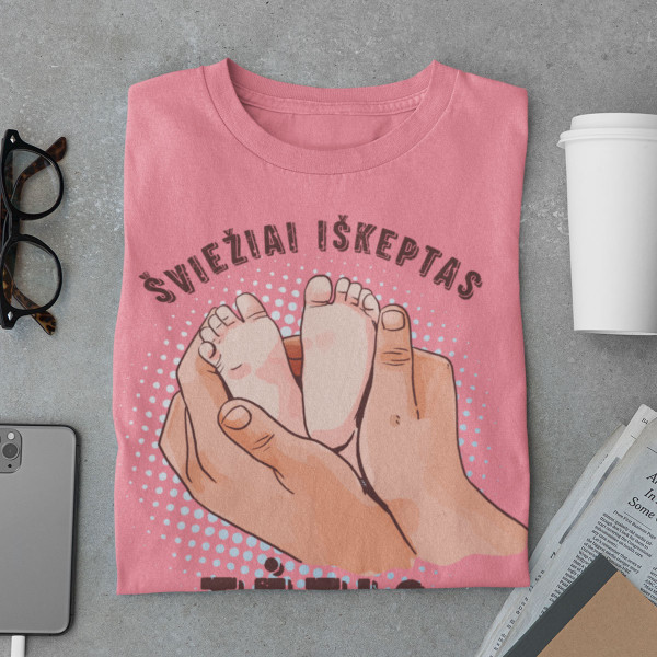 Marškinėliai "Šviežiai iškeptas tėtis"