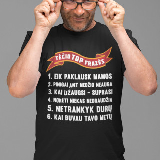 Marškinėliai "Tėčio TOP frazės"