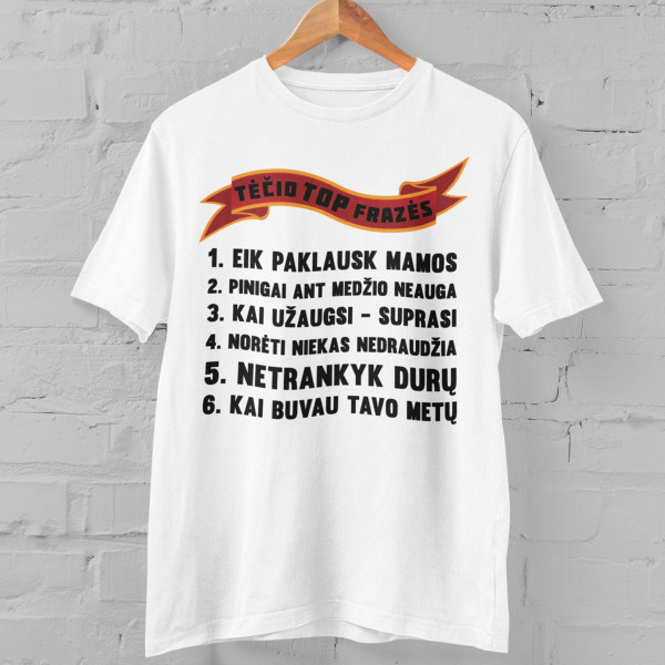 Marškinėliai "Tėčio TOP frazės"