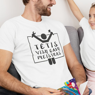 Marškinėliai "Tėtis - visų galų meistras"
