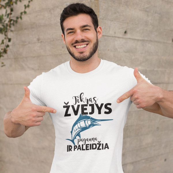 Marškinėliai "Tik tikras žvejys"