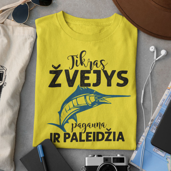 Marškinėliai "Tik tikras žvejys"
