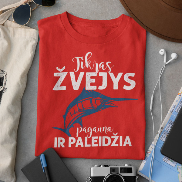 Marškinėliai "Tik tikras žvejys"
