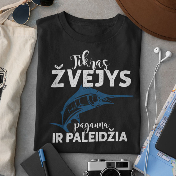 Marškinėliai "Tik tikras žvejys"