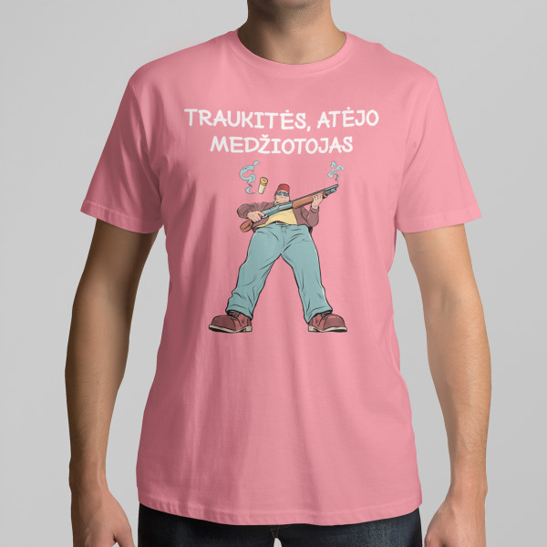 Marškinėliai "Traukitės, atėjo medžiotojas"