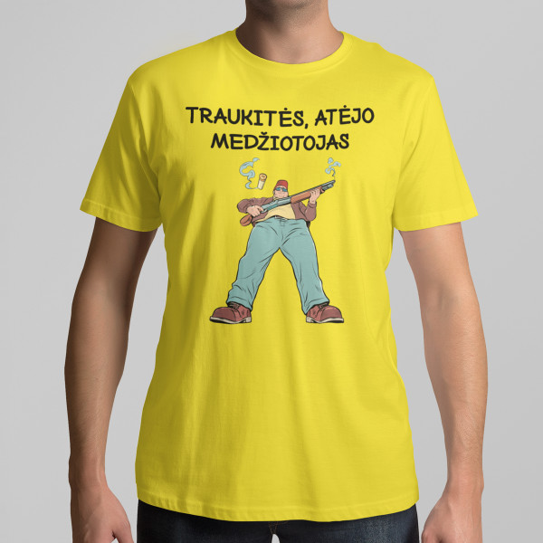 Marškinėliai "Traukitės, atėjo medžiotojas"