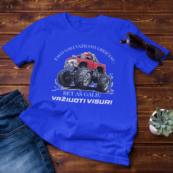 Marškinėliai "Važiuoju visur"