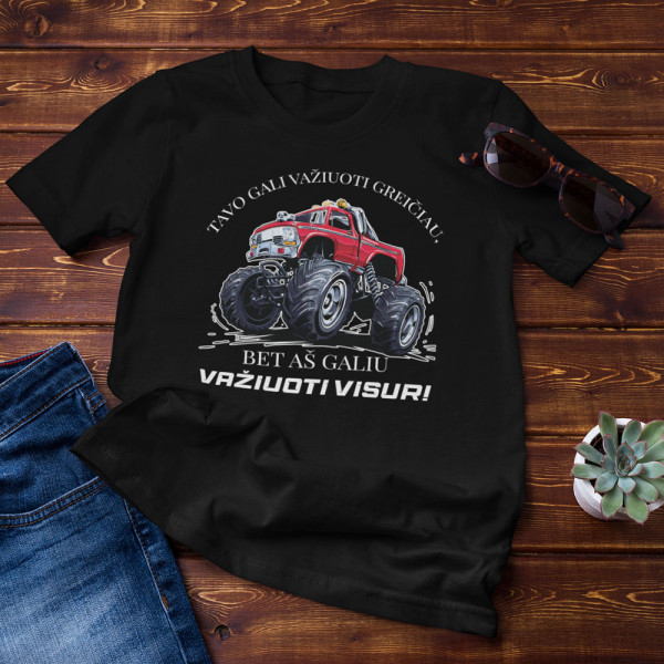 Marškinėliai "Važiuoju visur"