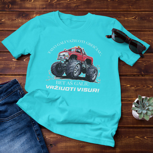 Marškinėliai "Važiuoju visur"