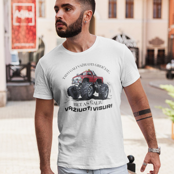 Marškinėliai "Važiuoju visur"