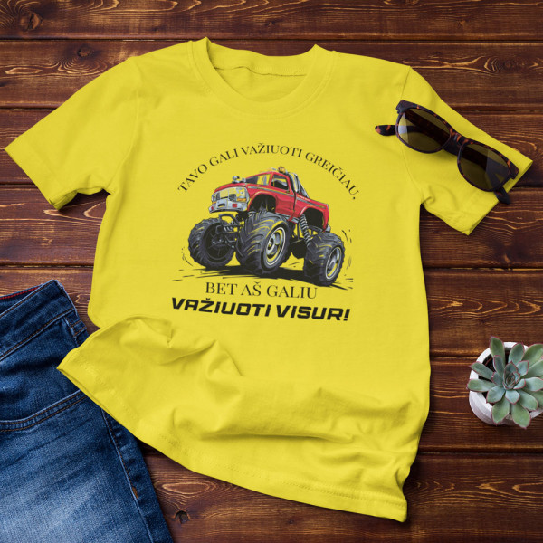 Marškinėliai "Važiuoju visur"