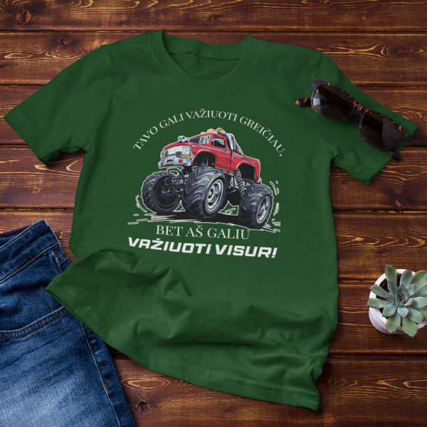 Marškinėliai "Važiuoju visur"