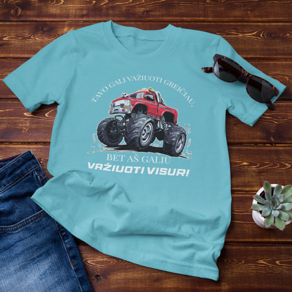 Marškinėliai "Važiuoju visur"