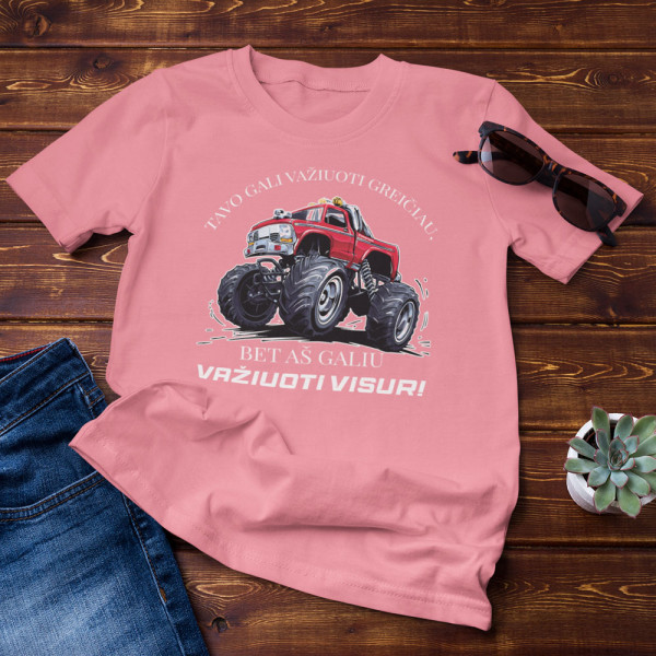 Marškinėliai "Važiuoju visur"