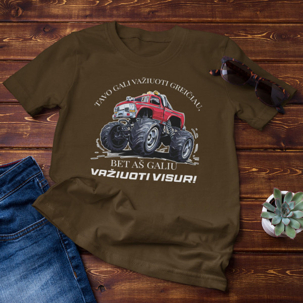 Marškinėliai "Važiuoju visur"