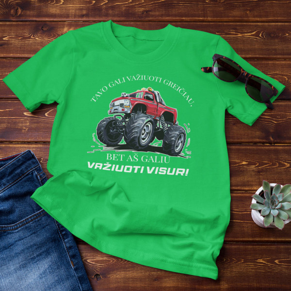 Marškinėliai "Važiuoju visur"