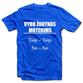 Marškinėliai "Vyrų žodynas moterims"