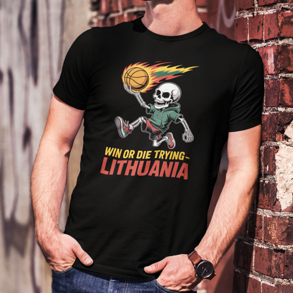 Marškinėliai "Lithuania: win or die trying"